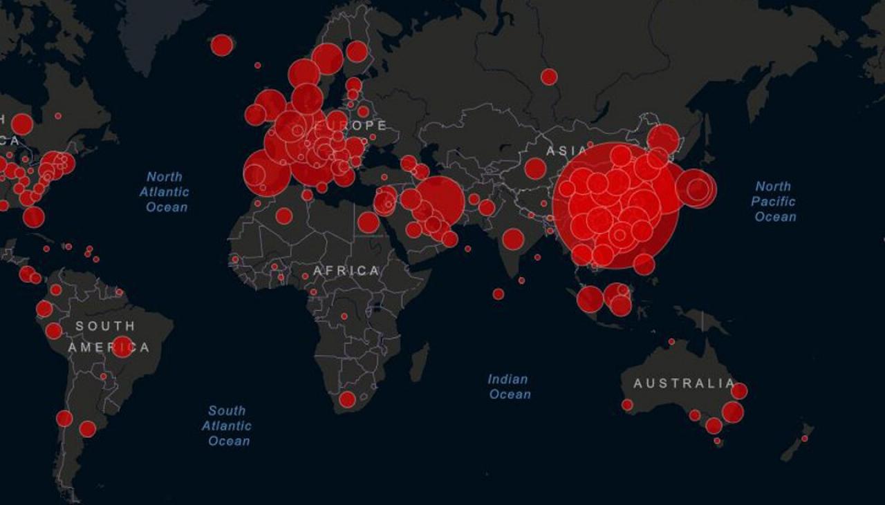 coronavirus map